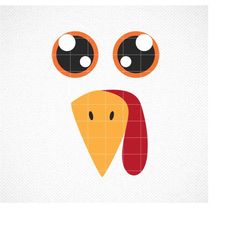 Turkey Face SVG , Turkey SVG , Turkey Trot SVG , Turkey Clipart , Turkey Cut Files , Thanksgiving Turkey Svg Eps Dxf Png