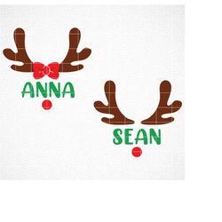 Rudolph Reindeer Frame SVG, Rudolph face svg, Girl Rudolph, Boy Rudolph, Christmas SVG, Digital Download, Cricut, Silhou