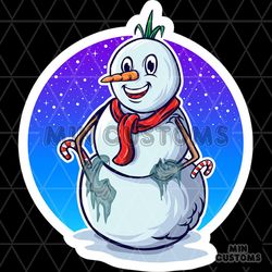 Christmas Cute Snowman Svg, Christmas Svg, Snowman Svg, Christmas Night Svg
