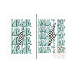 Mama and Mamas Boy PNG Bundle-Mommy and Me Sublimation Digital Design Download-rocker boy png, mom of boys png, little b