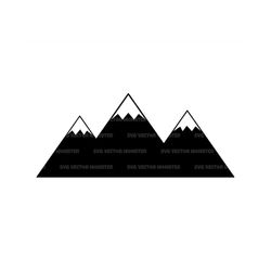 Geometric Mountain Svg, Simple Mountain Svg, Snowy Mountain Svg. Vector Cut file Cricut, Silhouette, Pdf Png Eps Dxf, De