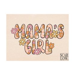 Mamas Girl Flowers PNG - Sublimation Instant Digital Design Download, little girl png, girl sublimation, hippie mama gir