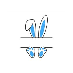 Easter Bunny Svg, Split Monogram, Bunny Name Svg, Easter Name Svg, Happy Easter Svg, Rabbit Svg. Cut file Cricut, Silhou