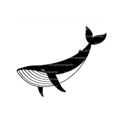 fin whale svg, whale cut file, whale png, whale silhouette. svg pdf eps dxf, cricut, vector, decal, vinyl, sticker, sten