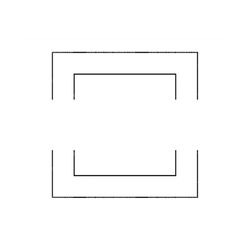 Double Square Frame Svg, Square Monogram Svg, Square Split Name Frame, Square Border. Vector Cut file Cricut, Silhouette