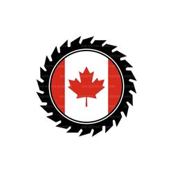 saw blade canada flag svg, canadian flag svg, saw blade monogram, lumberjack, carpenter. vector cut file cricut, silhoue