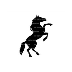 Standing Horse Svg, Prancing Horse Svg, Stallion. Vector Cut file for Cricut, Silhouette, Stencil, Pdf Png Eps Dxf, Deca
