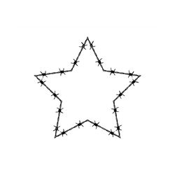 barbed wire star frame svg, barb wire wreath svg, fence svg, starry wire. vector cut file cricut, silhouette, pdf png dx