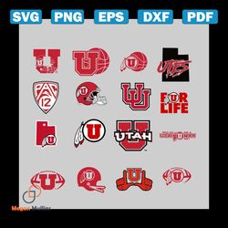 Utah Utes Bundle Svg, Sport Svg, Utah Utes Svg, Utah Utes Logo Svg, Utah Utes Fan Svg, Utah Utes Fan Gift Svg, Helmet Sv