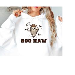 Boo Haw SVG PNG PDF, Cowboy Ghost Svg, Halloween Svg, Funny Halloween Shirt Svg, Spooky Vibes Svg, Cowboy Hat Svg, Hallo