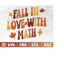 Fall In Love With Math | Fall Teacher Svg It's A Beautiful Day To Do Math Png | It's A Beautiful Day To Learn Svg | Math