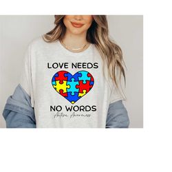 Love Needs No Words svg, Autism Puzzle svg, Autism Mom svg, Autism Heart svg, Autism svg, Autism Awareness, Acceptance N