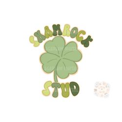 Shamrock Stud PNG-Saint Patricks Day Sublimation Digital Design Download-clover png, leprechaun png, rainbow png, st Pat