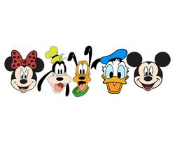 Disney Friends SVG PNG, Mickey And Friend Svg Png, Cartoon Character Svg Png