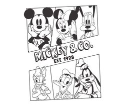 Mickey and Friends Svg Png, Mickey svg, Mickey and Friends Silhouette, svg, png