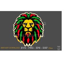 Rasta Lion svg, Lion Clipart, Rasta Shirt svg, 420 svg, High Lion svg, Lion Cutfile, Weed svg, 420 svg, 420 Shirt svg, D