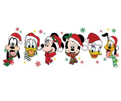 Mickey Friends Png, Christmas Heads Png, Merry Christmas Png