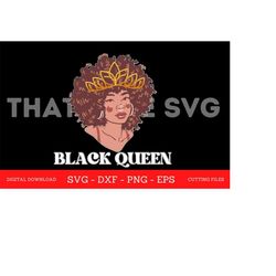 Queen SVG PNG, Black Queen Design for shirt, Cricut cut file, Sublimation ready for Shirt, His Queen, Her King, Birthday