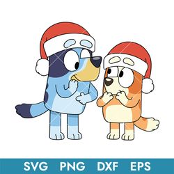 Bluey and Bingo Christmas Svg, Bluey, Bluey Svg, Blue, Blue Dog, Bluey Dog, Bluey Family, Bluey Christmas, BC29