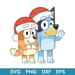 Bluey and Bingo Christmas Svg, Bluey Svg, Bluey, Blue, Blue Dog, Bluey Dog, Buey Svg, Bluey Family Svg, BC07