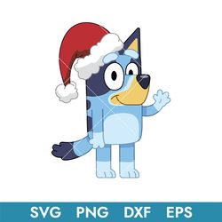 Bluey Dog Christmas Svg, Bluey Svg, Bluey, Blue, Blue Dog, Bluey Characters, Bluey Dog, Buey Svg, Bluey Family Svg, BC04