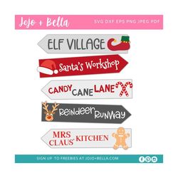 Christmas Sign Post for Laser Cutting and Cricut, Christmas sign svg, Glowforge svg, Santas Workshop SVg, Mrs Claus Kitc