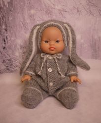 Bunny outfit for baby doll Gordi Paola Reina, Miniland, Minikane 34cm