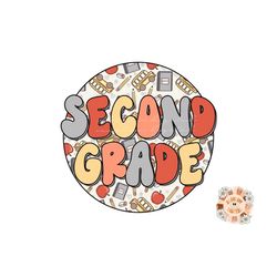Second Grade PNG-Back To School Sublimation Design Download-Elementary school png, second grade teacher png, school subl
