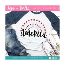 America Svg, 4th of July Svg, Fourth of July Svg, Independence Day svg, America Rainbow Svg, Svg files for Cricut, silho