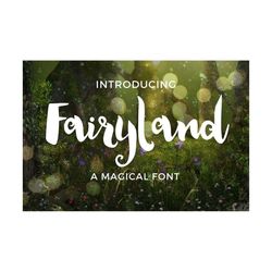 Fairyland Font, calligraphy font, hand lettered font, cursive font, script font, handwritten font, procreate font, cute