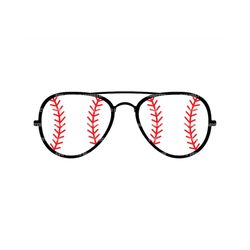 Baseball Sunglasses Svg, Red Baseball Stitch Svg, Baseball Kid T-shirt, Cheer Mom. Vector Cut file for Cricut, Silhouett