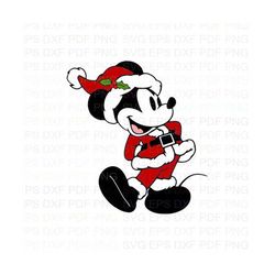 Classic_Mickey_As_Santa_Claus Svg Dxf Eps Pdf Png, Cricut, Cutting file, Vector, Clipart - Instant Download