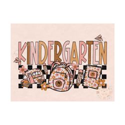 Kindergarten Grade PNG-Back to School Sublimation Digital Design Download- kindergarten girl png, back to school png, el