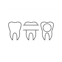 Tooth Svg, Teeth Monogram Svg, Dentist Svg. Dentist Logo Svg. Vector Cut file Cricut, Silhouette, Pdf Png Eps Dxf, Decal