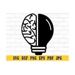 Light Bulb with Brain SVG, Light Bulb SVG, Idea Svg, Brain Svg, Light Bulb Clip Art, Idea Vector, Brain Clip Art, Brain