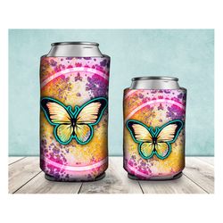 Butterfly Can Cooler Png, Cowhide Can Cooler Png, Glitter Can Cooler Png Downloads, Butterfly Png, Can Cooler Template,