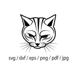 Cat svg , Cat lover Clipart, Cat Svg Cut Files for Cricut, Cat Silhouette Svg, Cat Face Svg