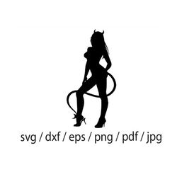 Devil Girl SVG, Halloween SVG, Devil SVG, Shirt for Girl svg,Cricut Cut Files, Silhouette