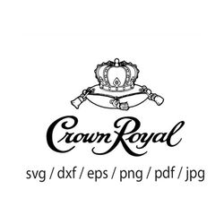 Crown Royal SVG PNG DXF, Crown Royal Clipart, Crown Royal Print Files, Crown Royal Cut Files For Crafters, Eps, Vector,S