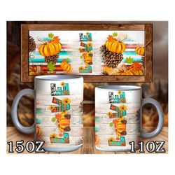 Love Fall Mug Png Sublimation Design, Fall Png, Acorn And Pumpkin Png, Hello Fall Png, Pumpkin Png, Fall Vibes Png, Digi