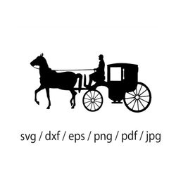 Horse Carriage SVG, Coach Svg, Horse Carriage Dxf, Horse Carriage Png, Horse Carriage Clipart, Horse Carriage Files, Eps
