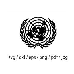 United Nations Svg, United Nations flag, Seal of United Nations Clipart, Crest, Badge, Shirt Design, Cricut File