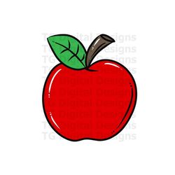 Red Apple PNG, Teacher PNG, School PNG, Apple Clipart, Back to School, Apple Design, Teacher Shirt, Printable, Digital D