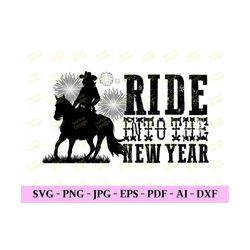 Ride Into The New Year Svg, New Year Sublimation, Western New Year Png, Howdy New Year Svg, Cowboy New Year Svg, Digital
