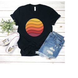 Curve Retro Sunrise Sunburn Sunset, Summer Shirts For Women, Beach Shirts For Women, Vacation Shirt, Weekend Shirt, Girl