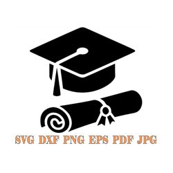 Graduation Cap/Diploma SVG, Class of 2023, Senior 2023, Digital Download, Cricut, Silhouette, svg/dxf/png