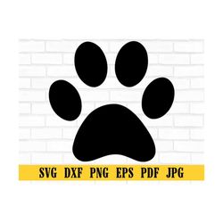 Dog Paw Print Svg,Vector Cut File for Cricut, Silhouette, Png Dxf Png Pdf, Stencil, Decal, Vinyl, Symbol