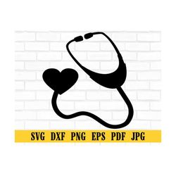 Heart Stethoscope SVG, Stethoscope SVGEssential Worker Svg,Doctor Svg,Nurse SVG Stethoscope Clipart Vector Shirt,DXF Eps