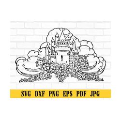 Castle SVG, Castle Cut File, Castle DXF, Castle PNG, Castle Clipart, Castle Silhouette, Castle Cricut File