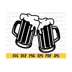 Beer SVG, Beers Cheers SVG, Beer Vector, Beer Clipart, Beer Cricut, Beer Cut File, Beer Silhouette, Beer Mugs svg dxf ep